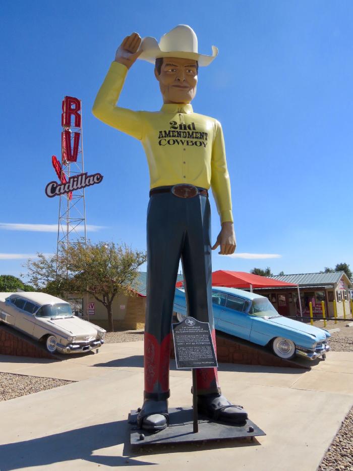 Second Amendment Cowboy at Cadillac Ranch Gift Shop