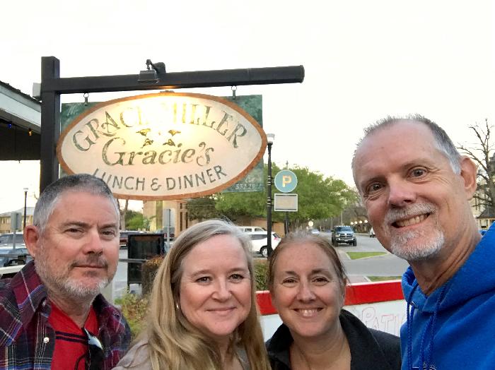 Dinner with Friends at The Grace Miller, "Gracie's" in Historic Downtown Bastrop