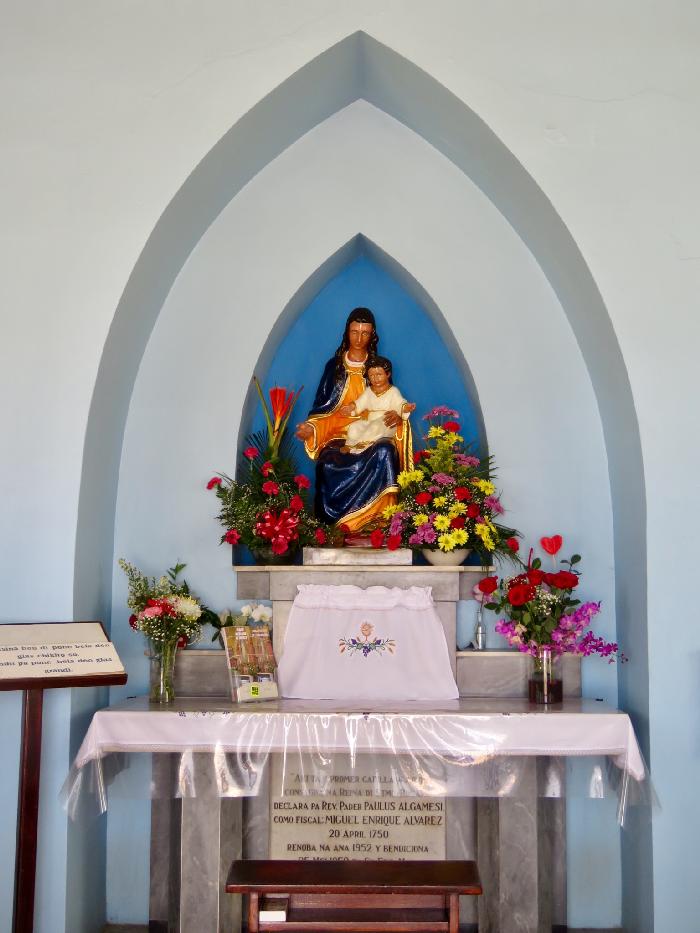 Altar inside Aruba's Alto Vista Chapel