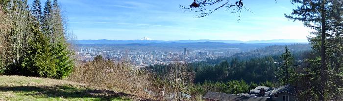 Panoramic view from the Pittock Mansion