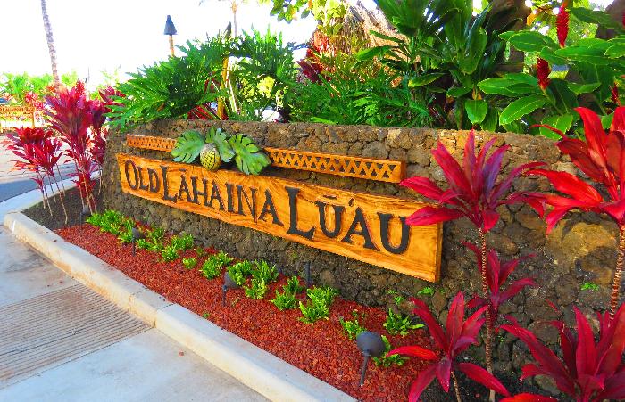 The Beautifully Landscaped Luau Entrance