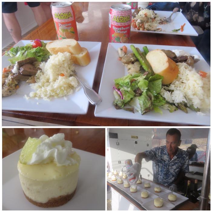 Dinner and Dessert aboard Akialoa