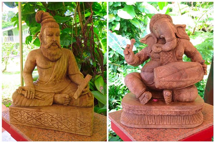 Statues on Display in Banyan Mandapam