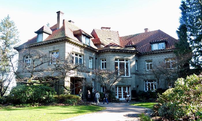 Entrance to the Pittock Mansion