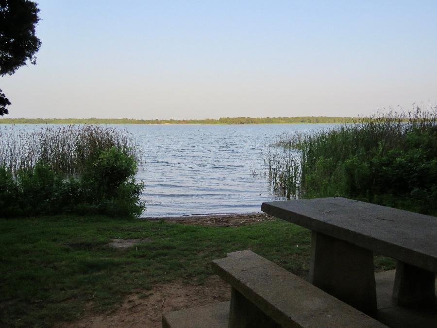 View from Site 13 in Lake Murray State Park's Cedar Cove Campground