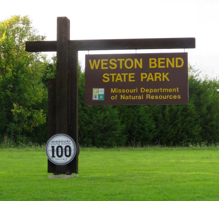 Entrance to Weston Bend State Park