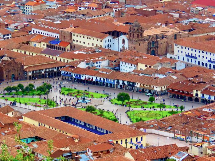Aerial View of Plaza de Armas