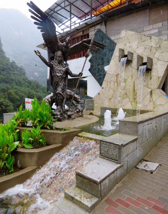 Inca Fountain in Aguas Calientes