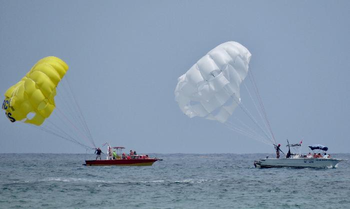 Parasailing near Route Palace Macao