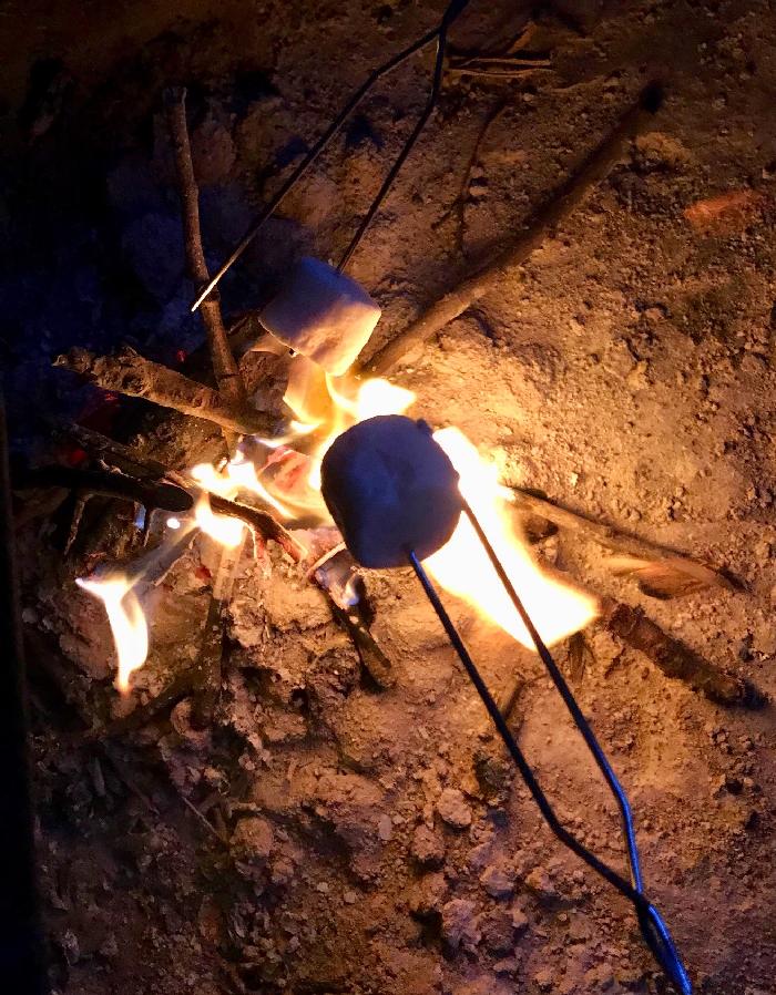 Preparing Marshmallows for S'mores