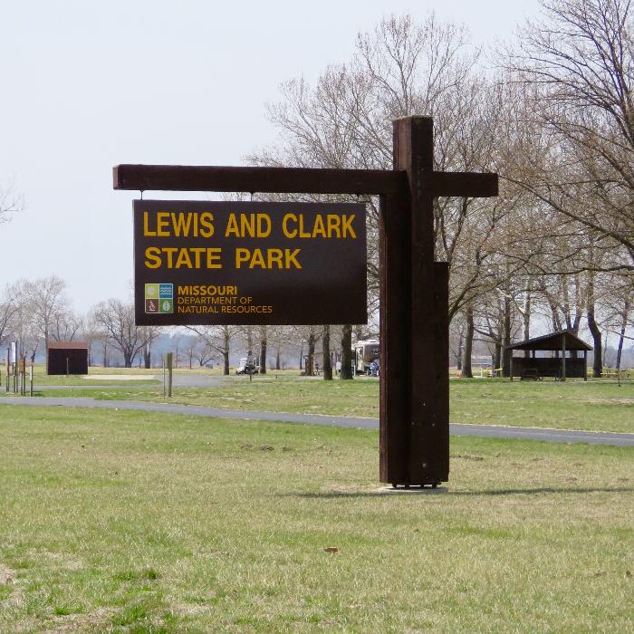 Entrance to Lewis and Clark State Park
