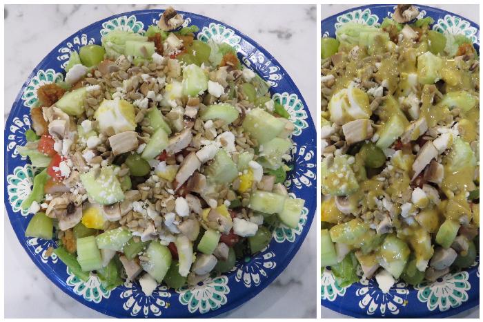 Ultimate Chicken Salad (Right:  With Honey Mustard Salad Dressing)