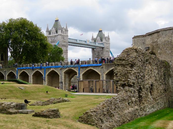 Tower Bridge from the Tower of London in England