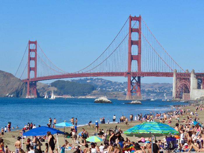 Golden Gate Bridge from San Francisco's Baker Beach