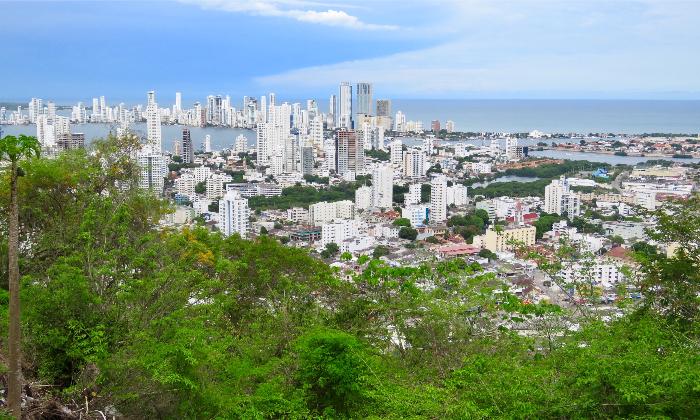 View from La Popa Hilltop in Cartagena, Columbia