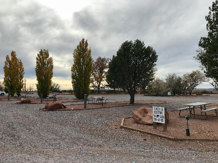 Sites 39 - 47 at Meteor Crater RV Park