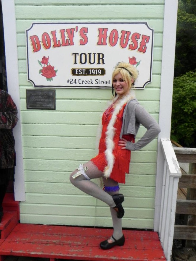 Posing at Dolly's House