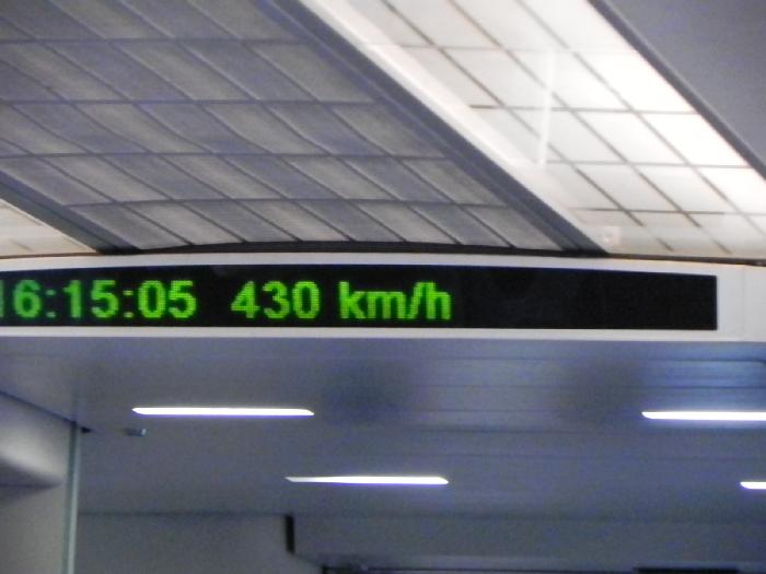 Our Speed on the Maglev Train