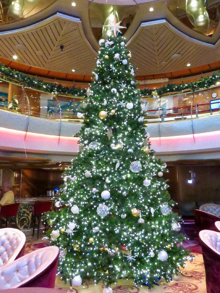 Christmas Decor in the Rhapsody of the Seas Centrum