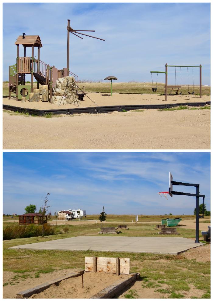 Playground (Top) / Horseshoes and Basketball (Bottom) at Horse Thief Reservoir