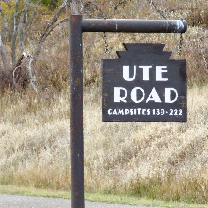 Entrance to Ute Loop at Morefiled Campground