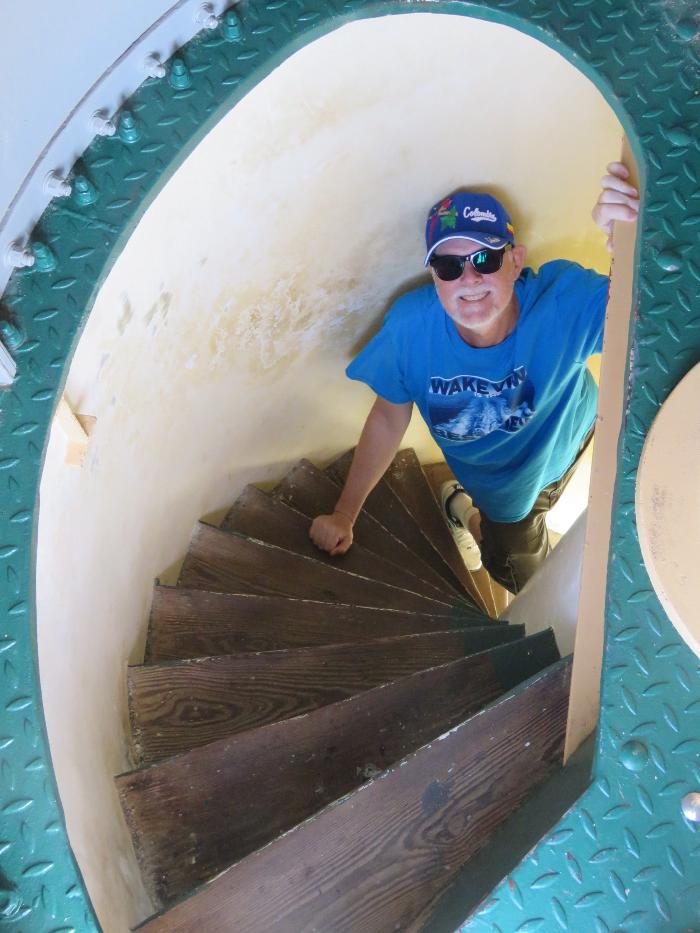 My Fitness Buddy, Scott, Climbing Aruba's California Lighthouse
