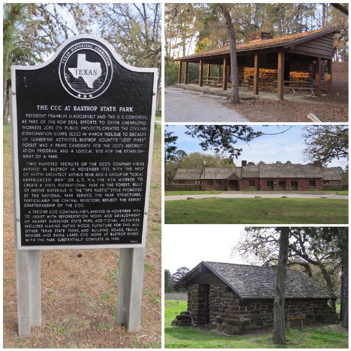 Creations of the CCC and WPA at Bastrop State Park