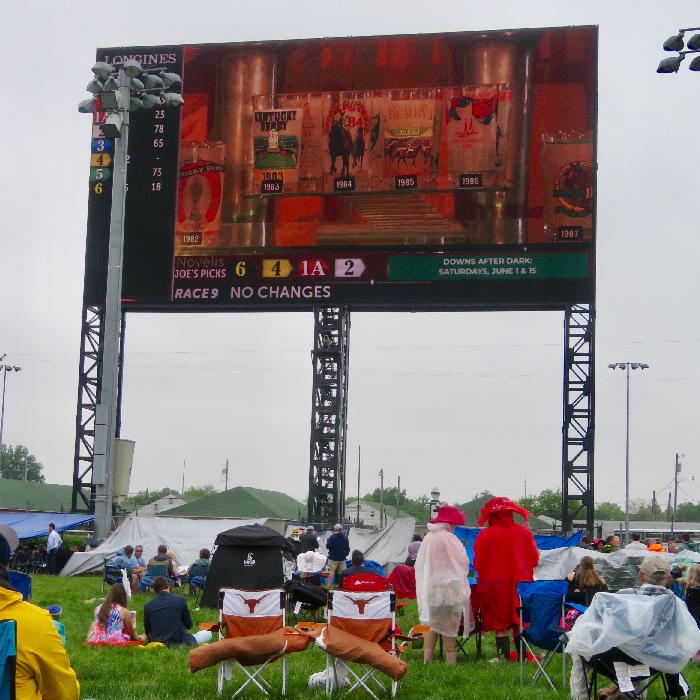 View of the Giant Video Screen at Churchill Downs