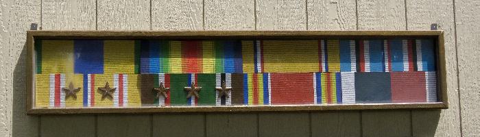 Reproductions of USS Texas Campaign Ribbons