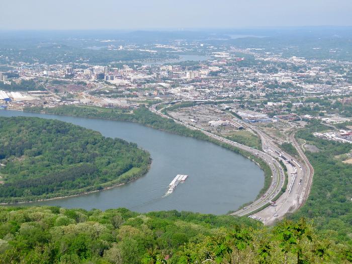 Views of the Tennessee River from Lookout Mountain