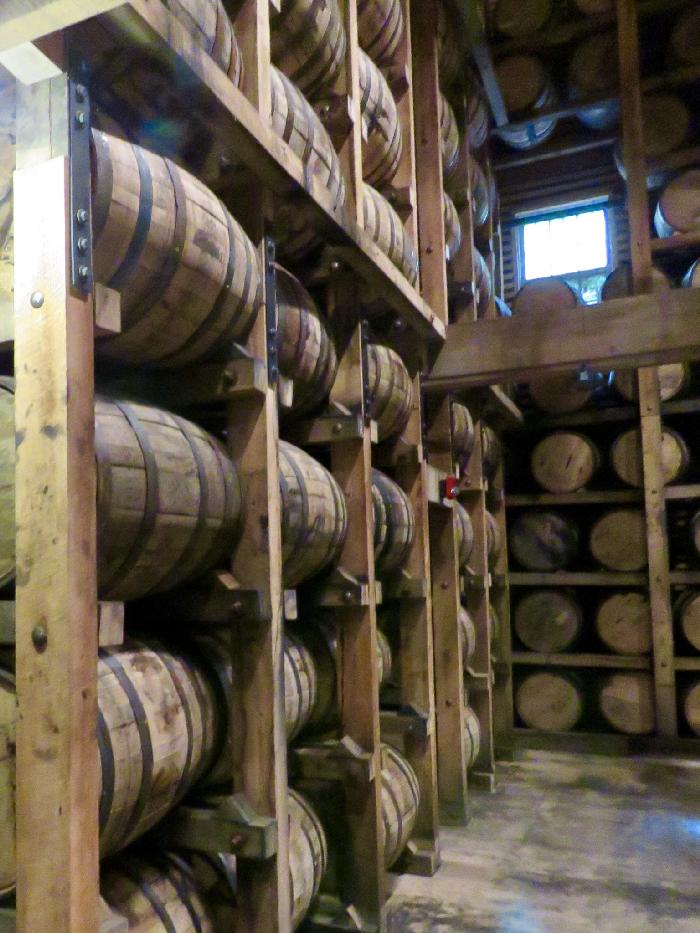 Aging Whiskey in a Warehouse