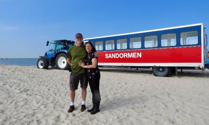 The Sand Worm parked at Grenen