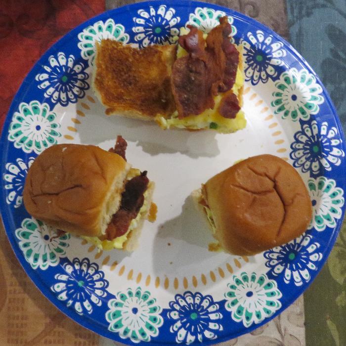 Bacon, Egg and Cheese Breakfast Sliders
