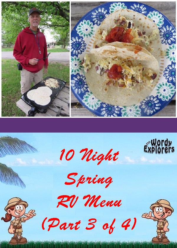 10 Night Spring RV Menu (Part 3 of 4)