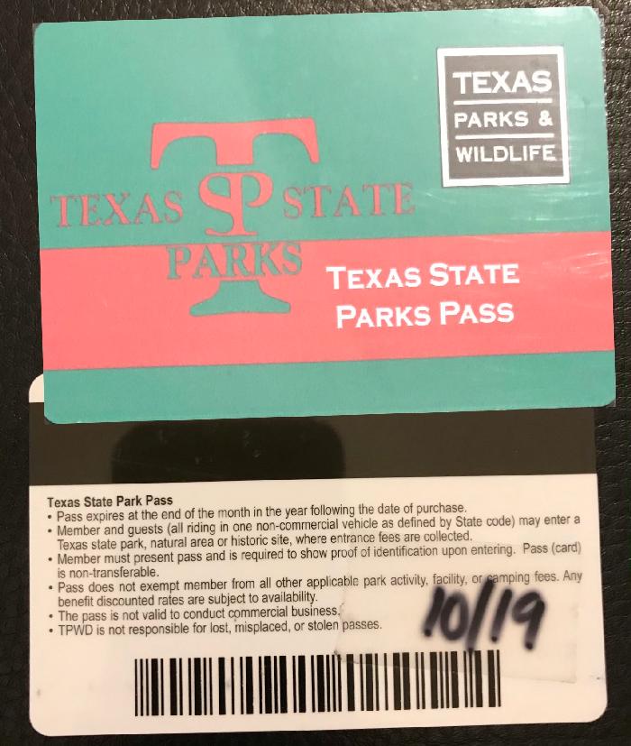 Our Expired Texas State Parks Pass