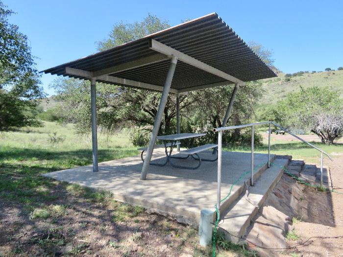 Covered Picnic Table at Davis Mountains State Park Site 26