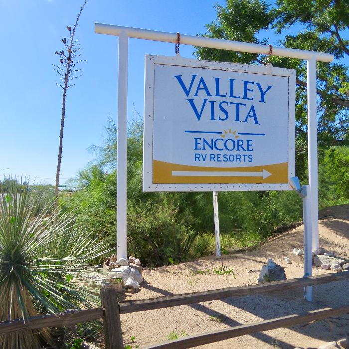 Entering Valley Vista RV Resort