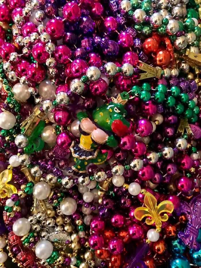 So Many Beads for a Mardi Gras Party!