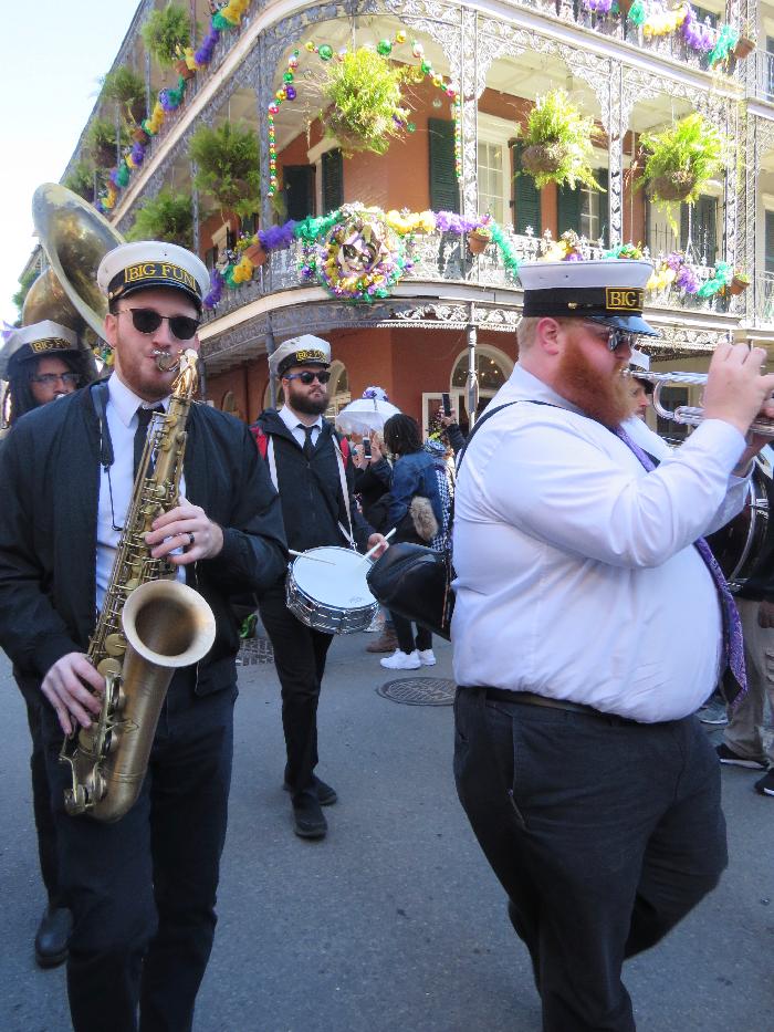 Big Fun Brass Band in French Quarter Walking Parade 