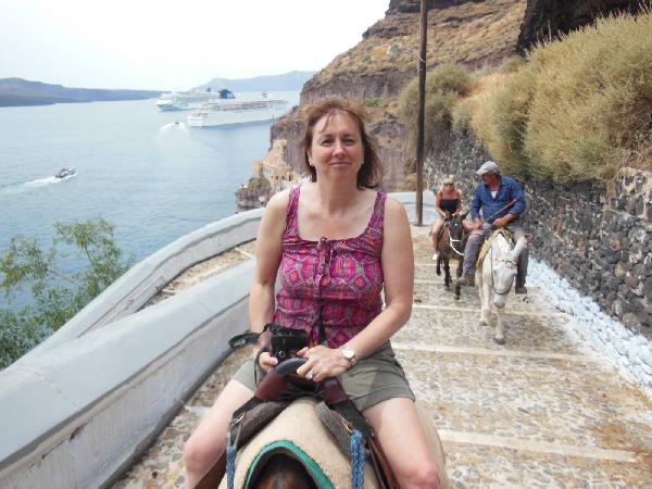 Enjoy a Donkey Ride Up the Santorini Hillside