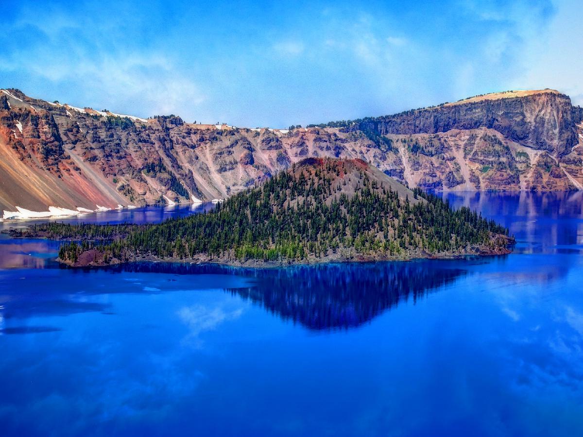 A Sunny Day at Crater Lake is Inspiring