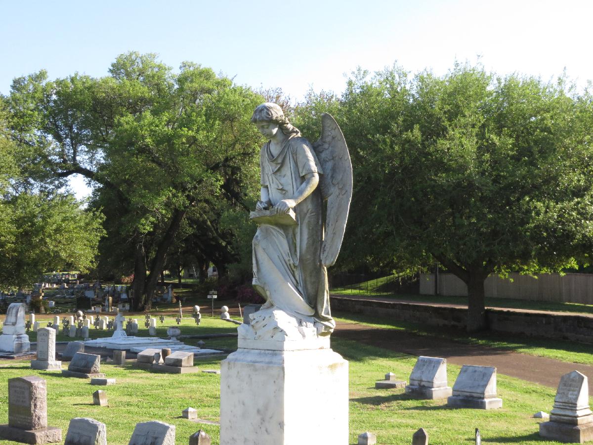 Mysterious Turning Angel in Natchez Cemetery
