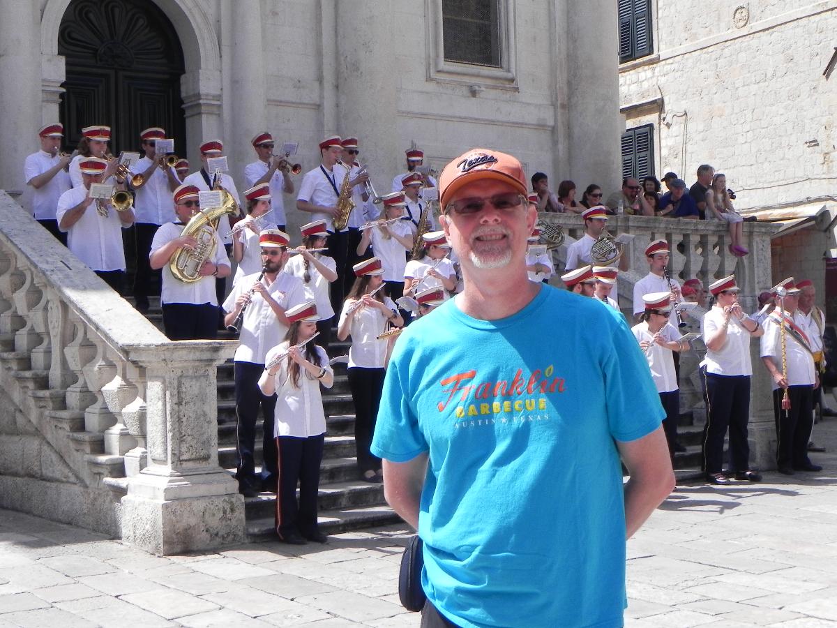 Listening to the Local Marching Band in Dubrovnik