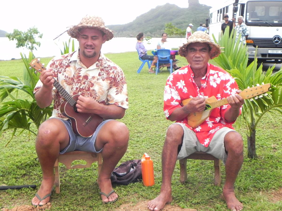 Listening to Local Songs at the Cruise Port in Fiji