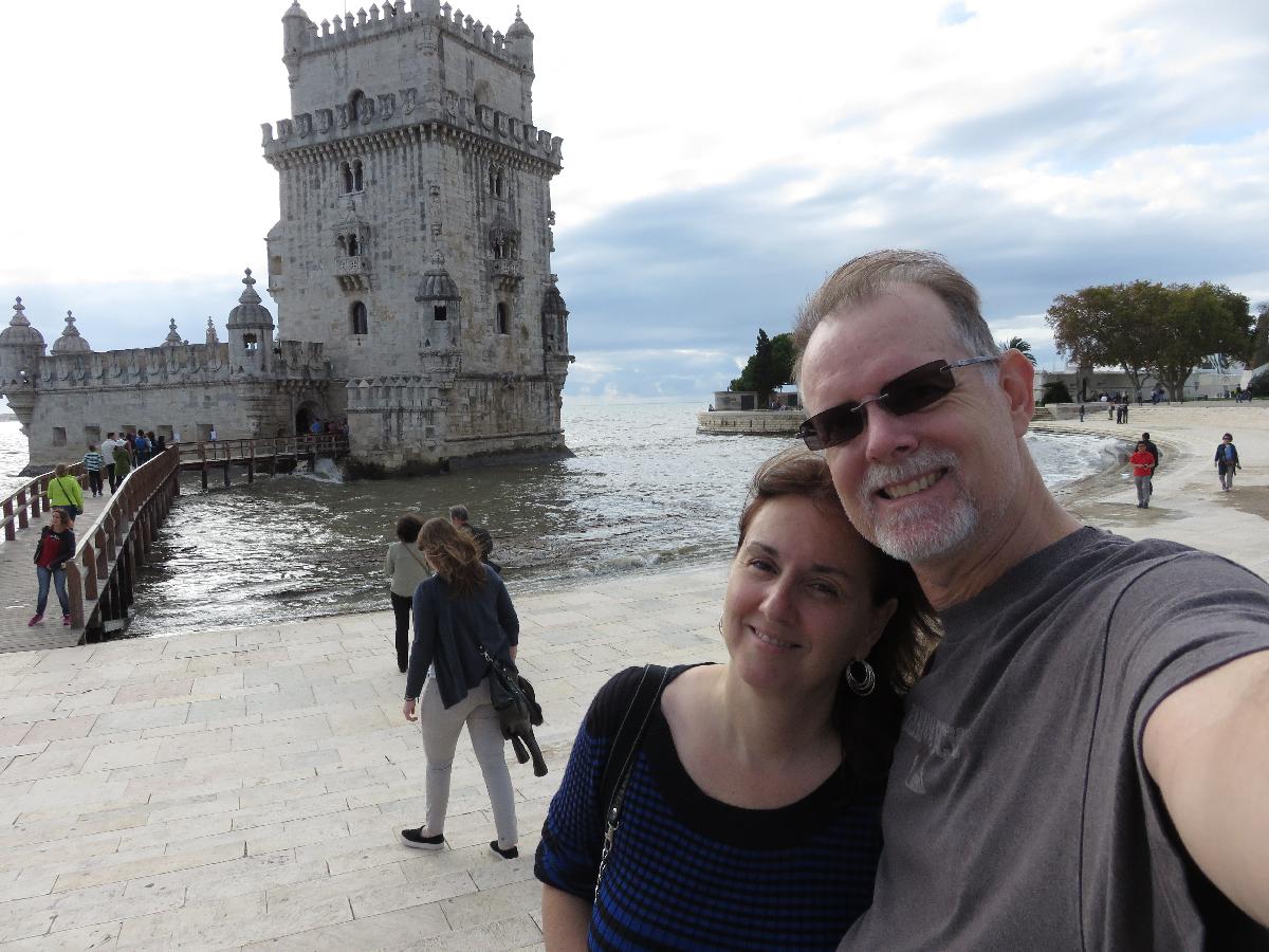Visiting the Belem Tower near Lisbon, Portugal