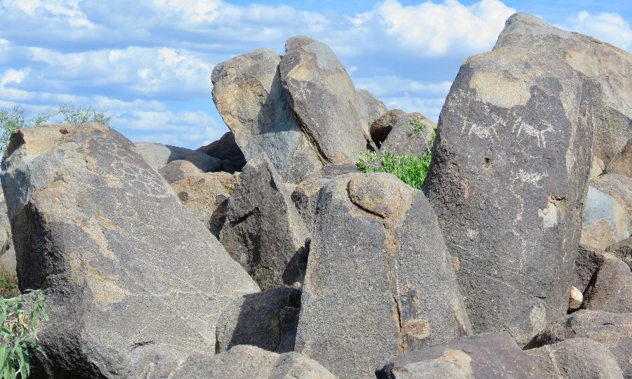 Petroglyphs atop Signal Hill