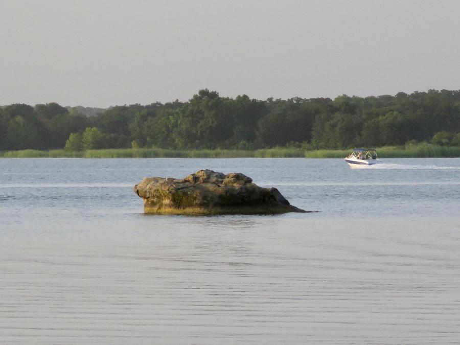 Boating by Lake Murray's Elephant Rock