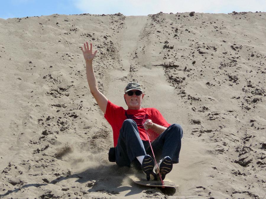 Sandboarding at Great Sand Dunes National Park