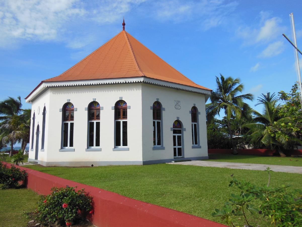 Interesting Octagonal Church on the Island of Moorea