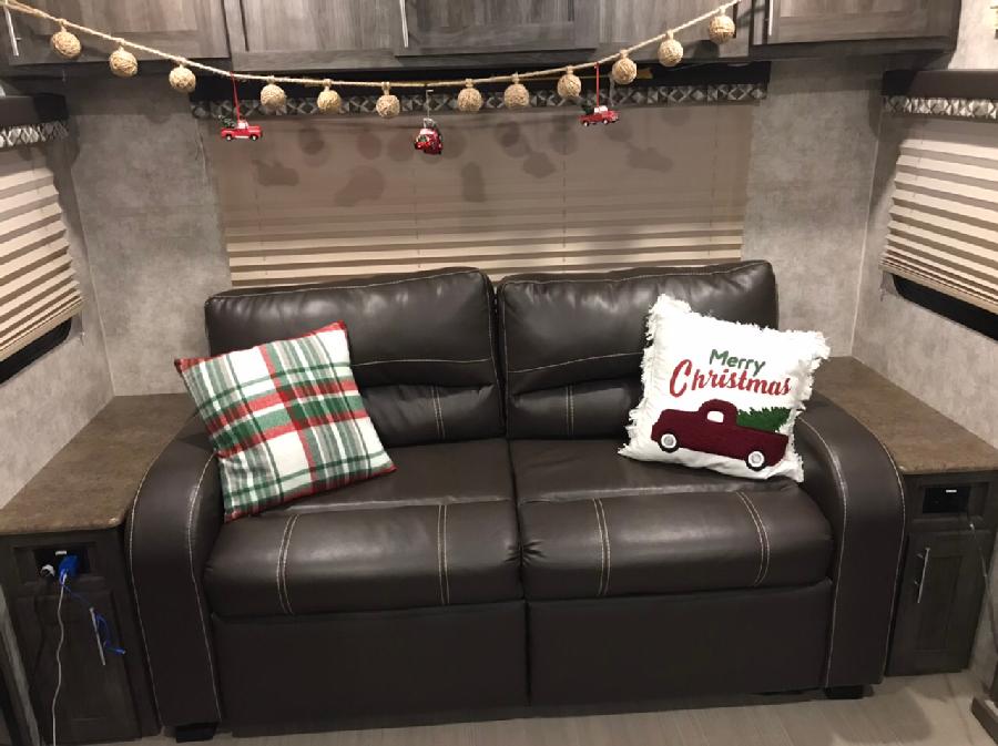 Our Pull-out Couch (Decorated for Christmas!)